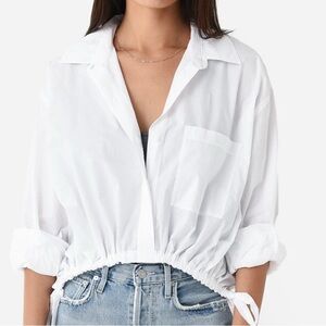 Loft Button Down Shirt w/Cinched Waist NWT
